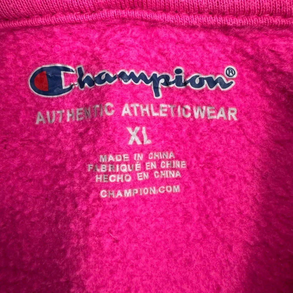 Champion All Over Logo Hoodie Pink Authentic Athleticwear‎ Girls XL